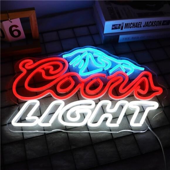 Coors LIGHT Beer Mountain LED Neon Sign Wall Decor Man Cave Restaurant Bar - Picture 4 of 7
